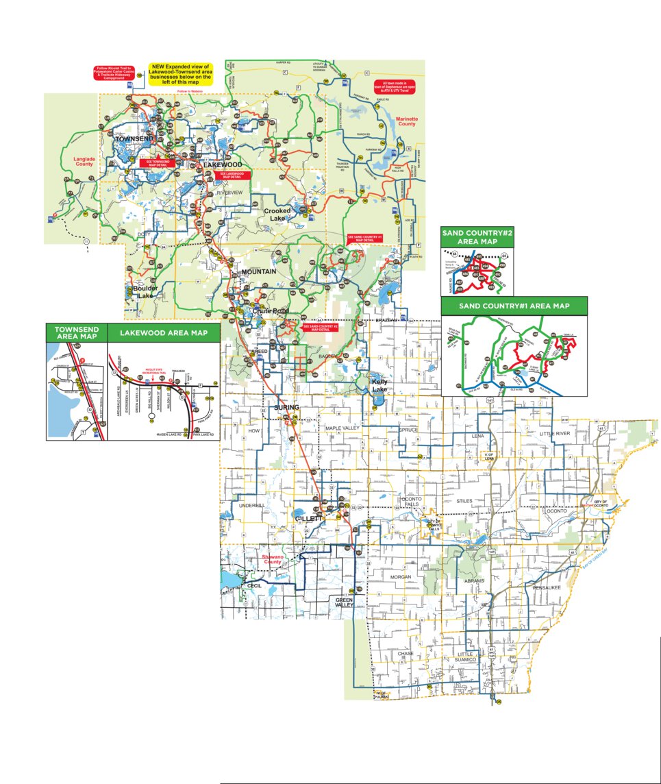 Oconto County ATV/UTV Trail and Route System Map by Avenza Systems Inc ...