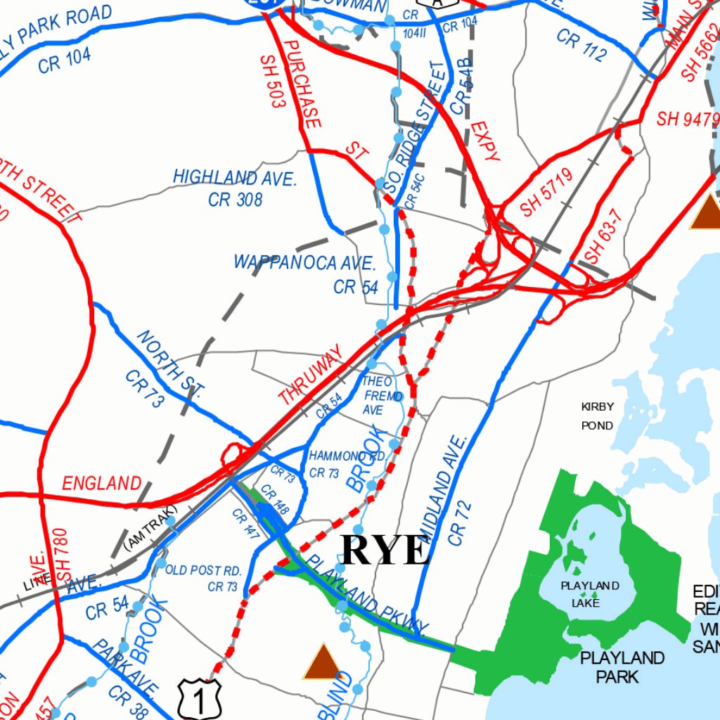 Road and Parklands Map of Westchester County - New York by Avenza ...