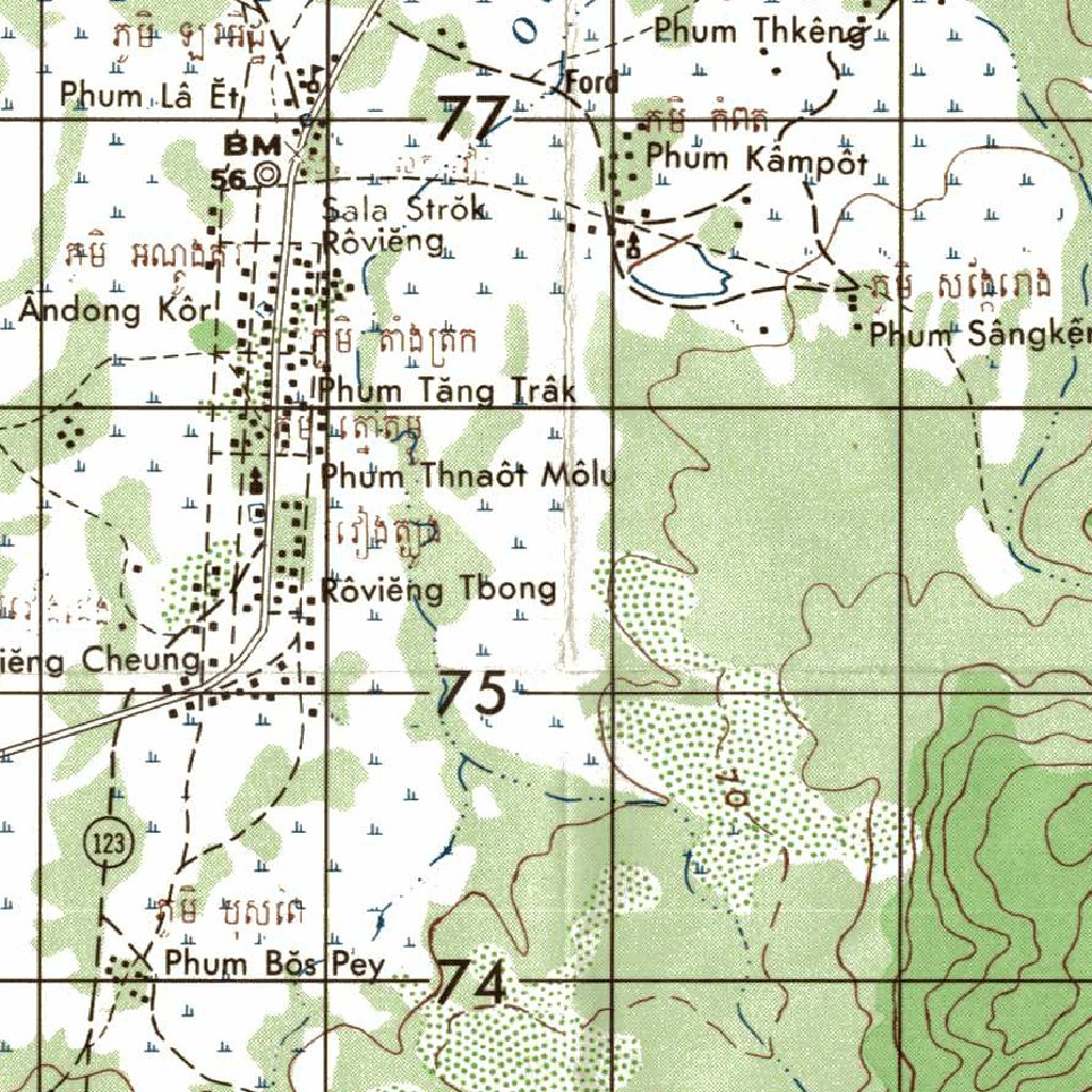 Rôviĕng Tbong-Cambodia-6035iv Map by Avenza Systems Inc. | Avenza Maps