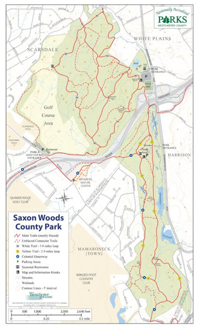 Avenza Systems Inc. Saxon Woods County Park Trail Map digital map