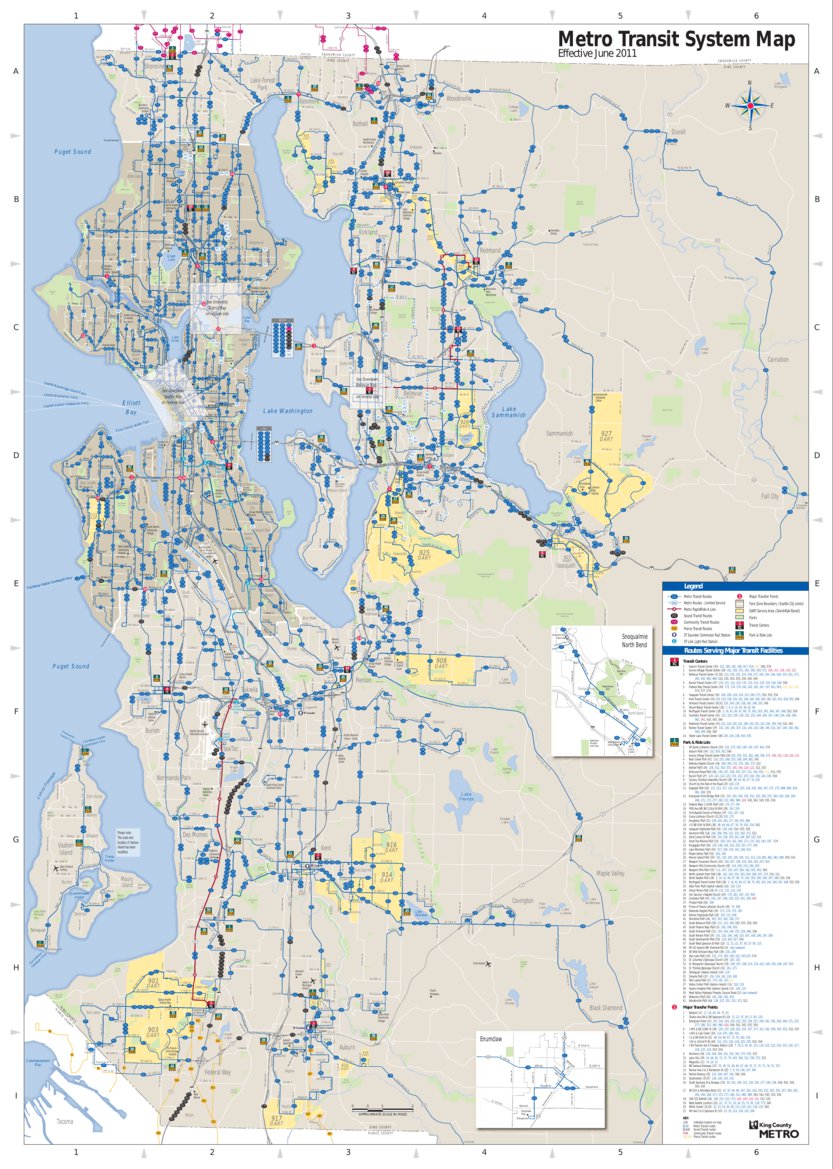 Seattle Metro Transit System Map by Avenza Systems Inc. | Avenza Maps