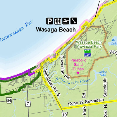 Avenza Systems Inc. South Georgian Bay Cycling Routes - Main Map digital map