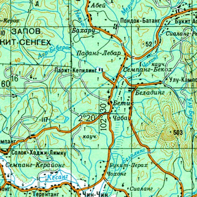 Avenza Systems Inc. Soviet Genshtab - a48-13 - Malaysia digital map
