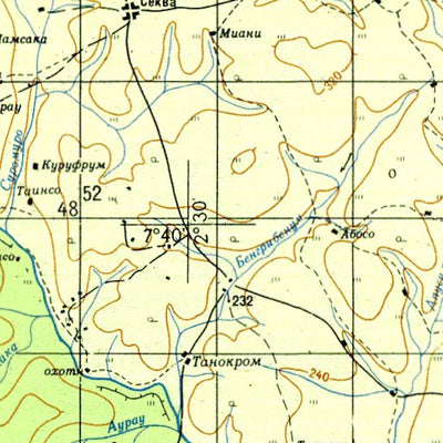 Avenza Systems Inc. Soviet Genshtab - b30-04 - Cote d'Ivoire digital map