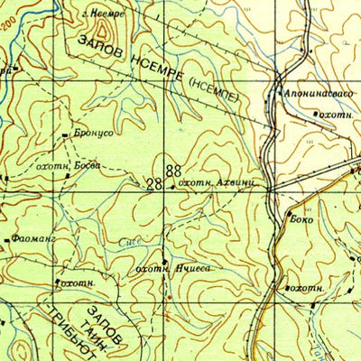Avenza Systems Inc. Soviet Genshtab - b30-04 - Cote d'Ivoire digital map