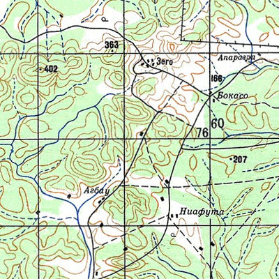 Avenza Systems Inc. Soviet Genshtab - b30-13 - Cote d'Ivoire digital map
