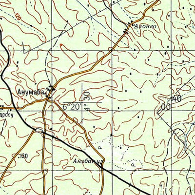 Avenza Systems Inc. Soviet Genshtab - b30-14 - Cote d'Ivoire digital map