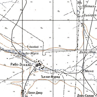 Avenza Systems Inc. Soviet Genshtab - d28-16 - Senegal digital map