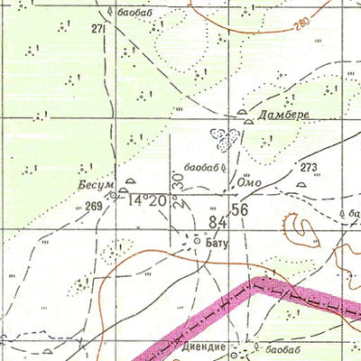 Avenza Systems Inc. Soviet Genshtab - d30-16 - Burkina Faso digital map