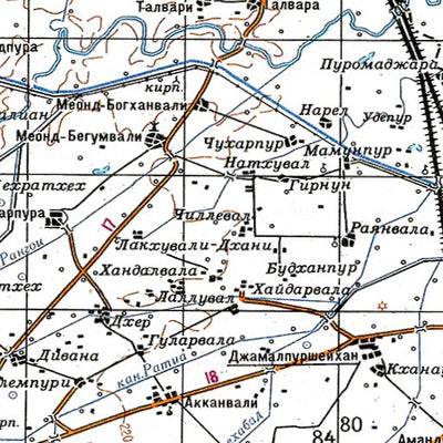 Avenza Systems Inc. Soviet Genshtab - h43-22 - India digital map