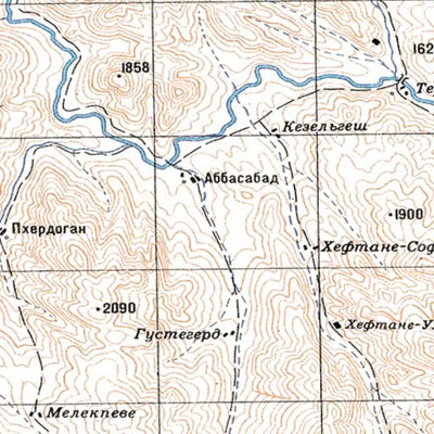 Avenza Systems Inc. Soviet Genshtab - i39-08 - Iran (Islamic Republic of) digital map