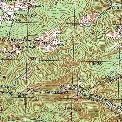 Avenza Systems Inc. Soviet Genshtab - j39-36 - Iran (Islamic Republic of) digital map