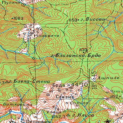 Avenza Systems Inc. Soviet Genshtab - l34-134 - Bosnia and Herzegovina digital map