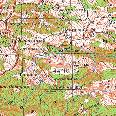 Avenza Systems Inc. Soviet Genshtab - l34-136 - Serbia digital map