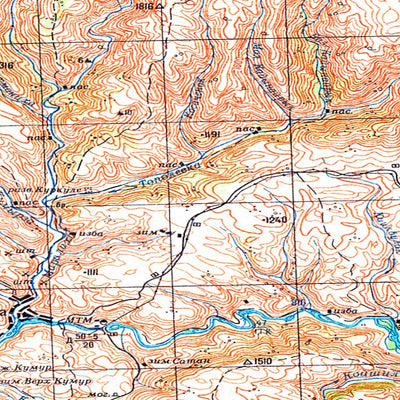 Avenza Systems Inc. Soviet Genshtab - m45-25 - Kazakhstan digital map