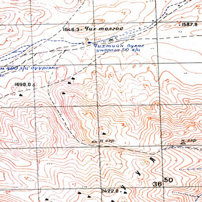 Avenza Systems Inc. Soviet Genshtab - m46-098 - Mongolia digital map