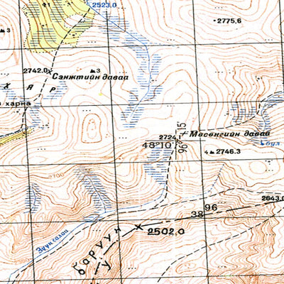 Avenza Systems Inc. Soviet Genshtab - m47-133 - Mongolia digital map
