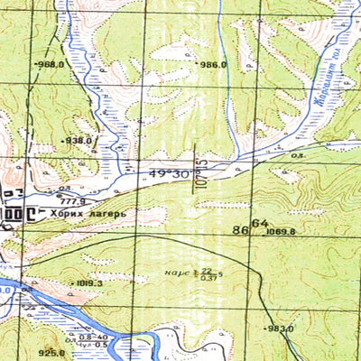 Avenza Systems Inc. Soviet Genshtab - m48-095 - Mongolia digital map