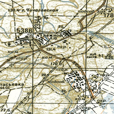 Avenza Systems Inc. Soviet Genshtab - m53-128 - Russia digital map