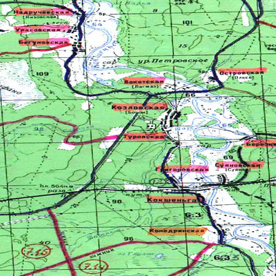 Avenza Systems Inc. Soviet Genshtab map - p38-097/098 - Russia digital map