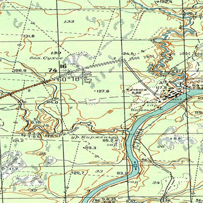 Avenza Systems Inc. Soviet Genshtab map - p38-135/136 - Russia digital map