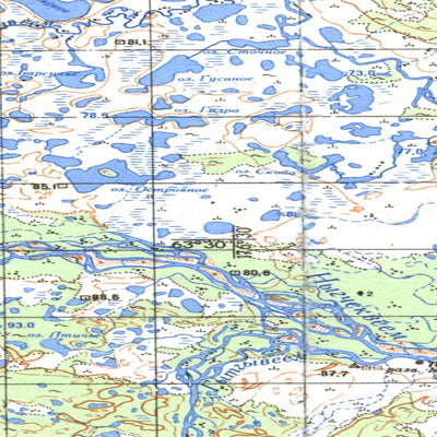 Avenza Systems Inc. Soviet Genshtab map - p60-017/018 - Russia digital map