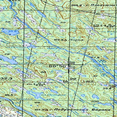 Avenza Systems Inc. Soviet Genshtab map - q36-043/044 - Russia digital map