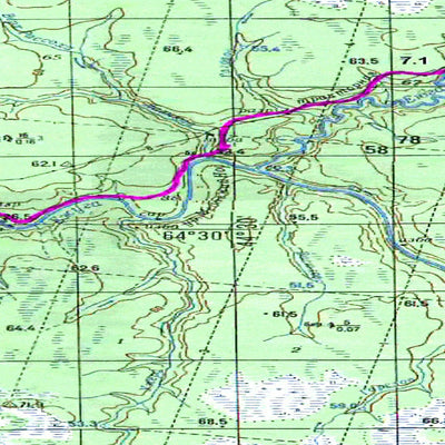 Avenza Systems Inc. Soviet Genshtab map - q38-125/126 - Russia digital map