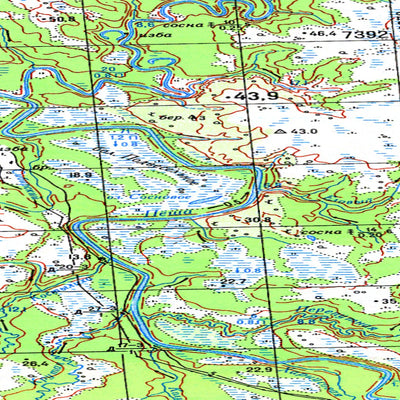 Avenza Systems Inc. Soviet Genshtab map - q39-049/050 - Russia digital map