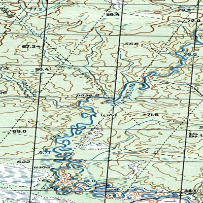 Avenza Systems Inc. Soviet Genshtab map - q39-095/096--(1983) - Russia digital map