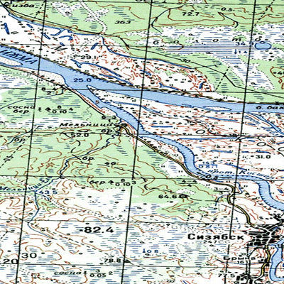 Avenza Systems Inc. Soviet Genshtab map - q39-107/108--(1963) - Russia digital map
