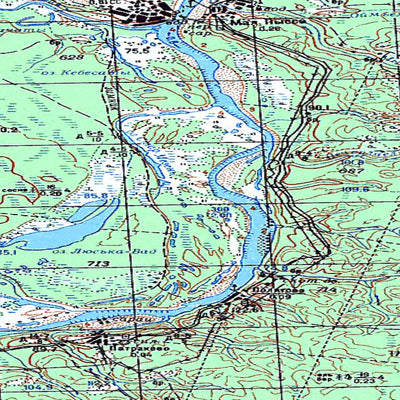 Avenza Systems Inc. Soviet Genshtab map - q39-133/134 - Russia digital map
