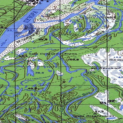 Avenza Systems Inc. Soviet Genshtab map - q40-077/078--(1987) - Russia digital map