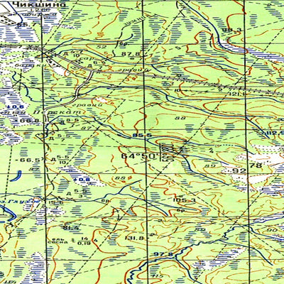 Avenza Systems Inc. Soviet Genshtab map - q40-113/114 - Russia digital map