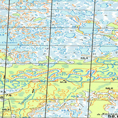 Avenza Systems Inc. Soviet Genshtab map - q43-105/106 - Russia digital map