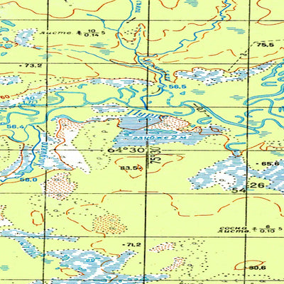 Avenza Systems Inc. Soviet Genshtab map - q43-127/128 - Russia digital map