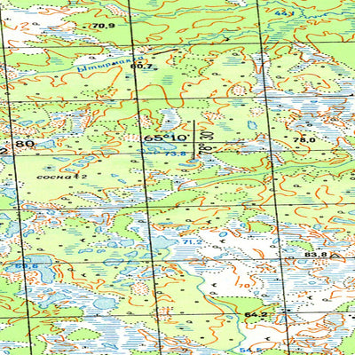 Avenza Systems Inc. Soviet Genshtab map - q44-097/098 - Russia digital map