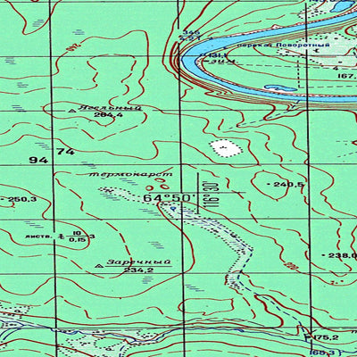 Avenza Systems Inc. Soviet Genshtab map - q50-113/114 - Russia digital map