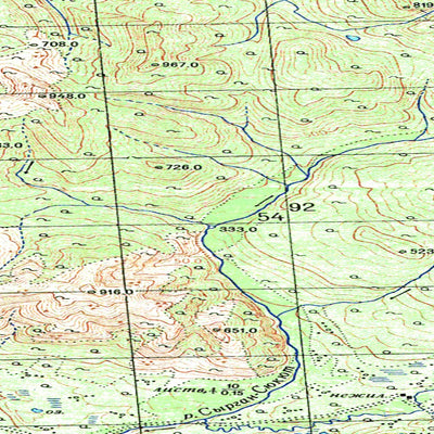 Avenza Systems Inc. Soviet Genshtab map - q52-025/026 - Russia digital map