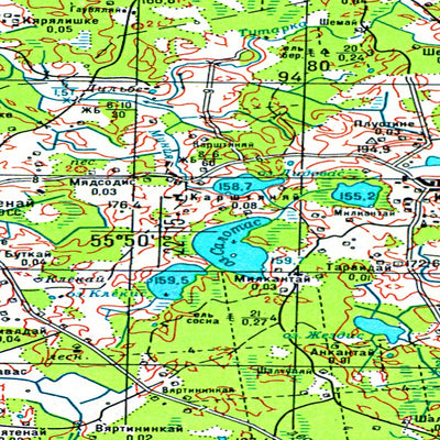 Avenza Systems Inc. Soviet Genshtab - n34-009 - Lithuania digital map