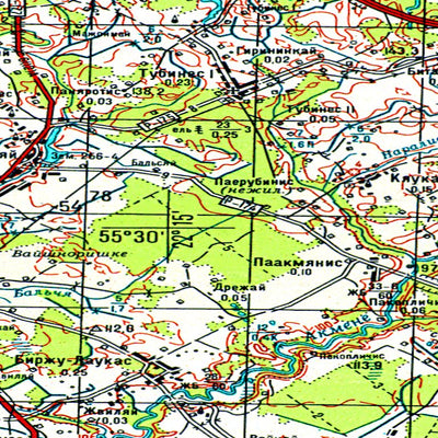 Avenza Systems Inc. Soviet Genshtab - n34-021 - Lithuania digital map