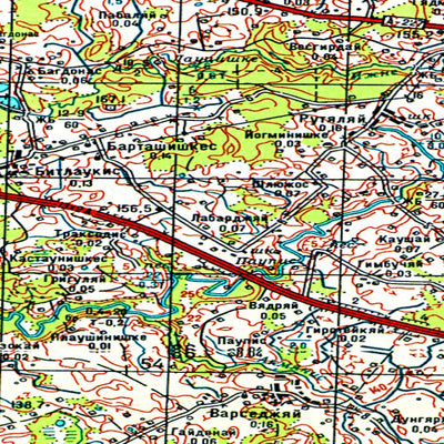 Avenza Systems Inc. Soviet Genshtab - n34-021 - Lithuania digital map
