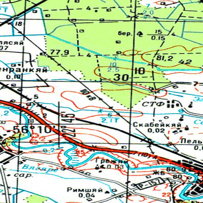 Avenza Systems Inc. Soviet Genshtab - o34-142 - Lithuania digital map