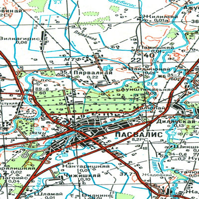 Avenza Systems Inc. Soviet Genshtab - o35-133 - Lithuania digital map
