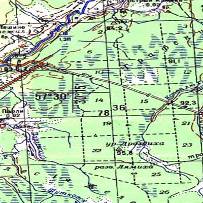 Avenza Systems Inc. Soviet Genshtab - o36-085 - Russia digital map