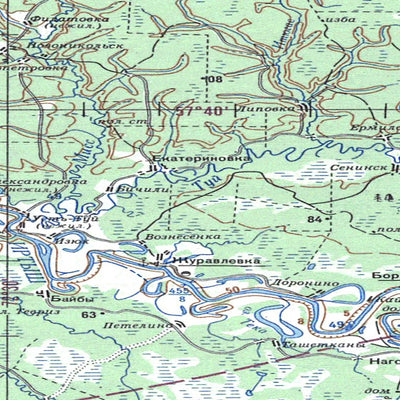 Avenza Systems Inc. Soviet Genshtab - o43-3 - Russia digital map