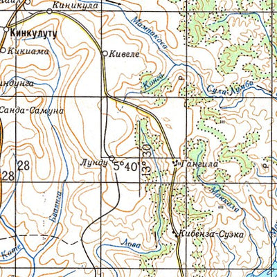 Avenza Systems Inc. Soviet Genshtab - xb33-14 - Democratic Republic of the Congo digital map