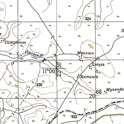 Avenza Systems Inc. Soviet Genshtab - xc34-29 - Democratic Republic of the Congo digital map