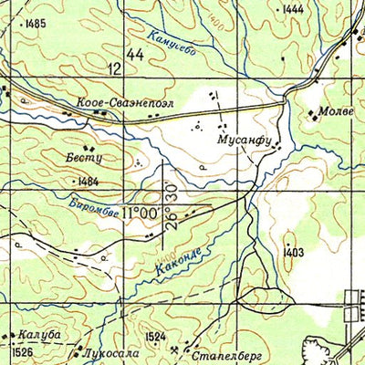 Avenza Systems Inc. Soviet Genshtab - xc35-27 - Democratic Republic of the Congo digital map