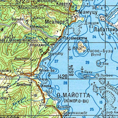 Avenza Systems Inc. Soviet Genshtab - xd38-10 - Mayotte digital map